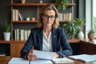 Femme consultante en bureau professionnel calme et organisée