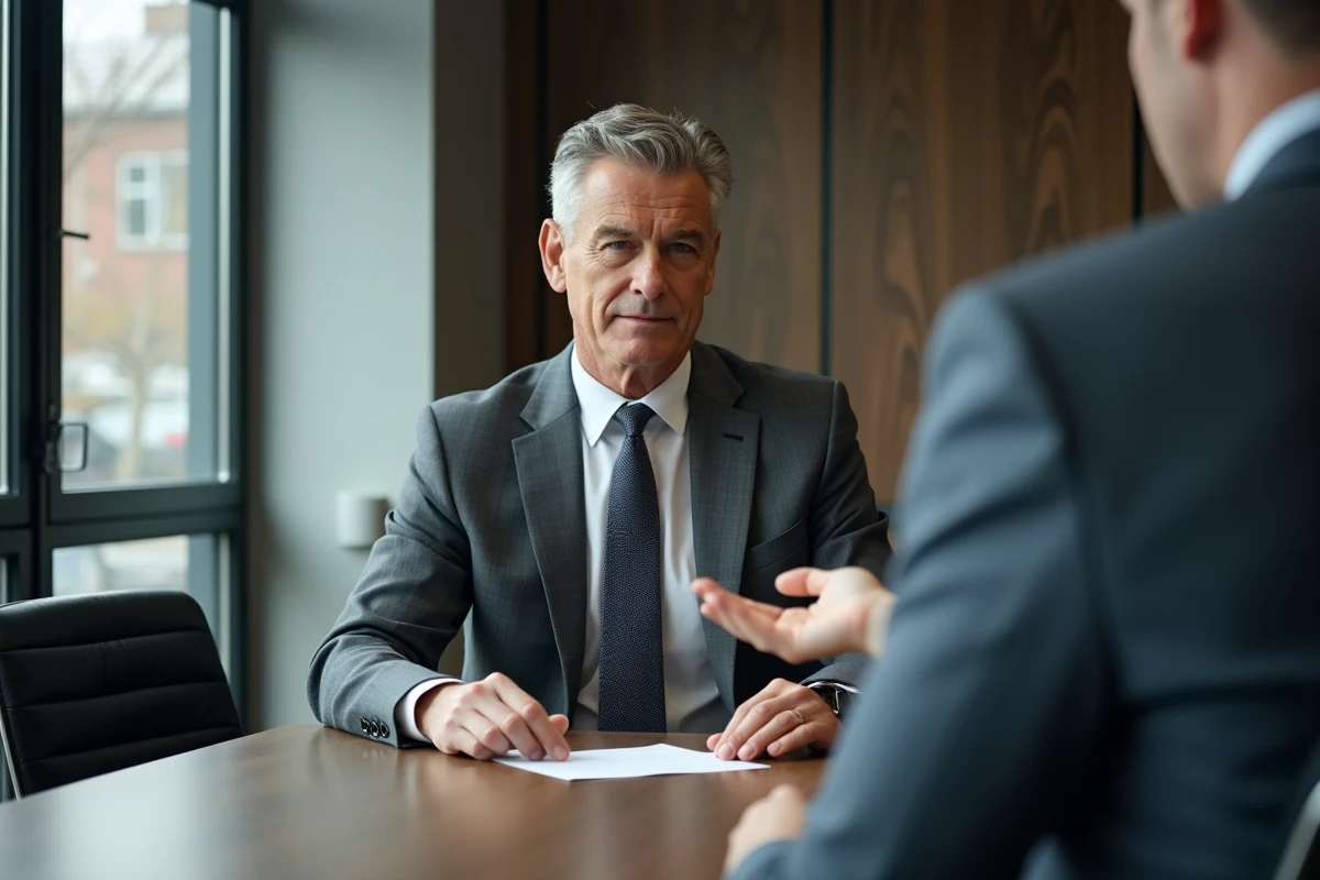 Homme professionnel refusant poliment une enveloppe lors d