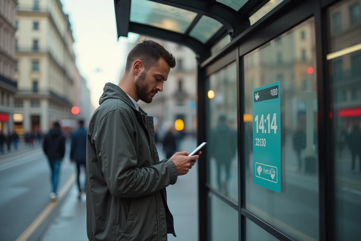 Jeune homme vérifiant l